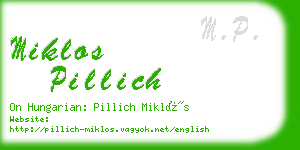 miklos pillich business card